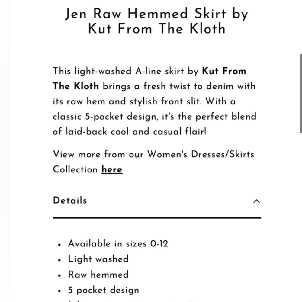 Like new - KUT From The KLOTH ‘Jen’ Denim Skirt - Picture 15 of 16